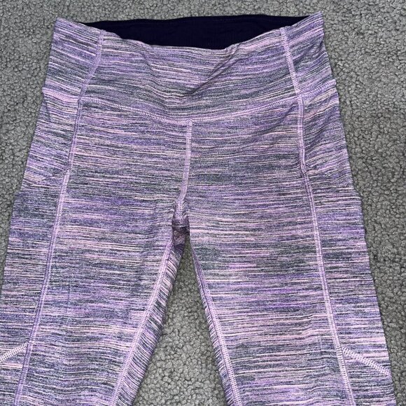 Lululemon Wunder Train Rushed Full Length Tights Leggings Lavender & Pink EUC  4 - Picture 2 of 8